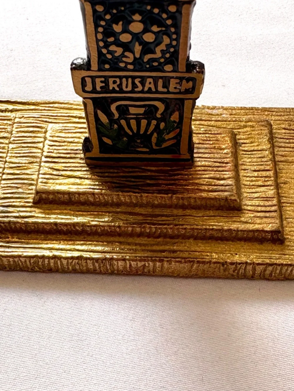 Vtg Israel Brass Enamel Hanukkah Menorah 9 Branch 12 Tribes Judaica Mid-Century